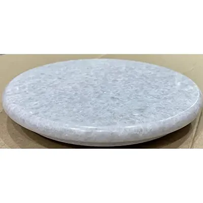 VINAYAK CRAFTERS ? Marble Chakla/ Roti Maker/Rolling Board, 9 Inch , White.