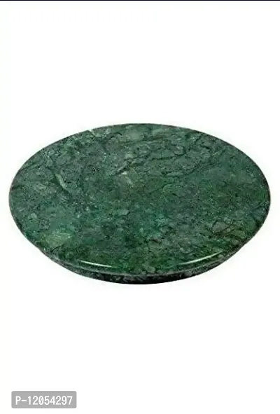 VINAYAK CRAFTERS Green Marble Roti Roller/Chakla with Belan/Rolling Pin, 22 Cms-thumb2