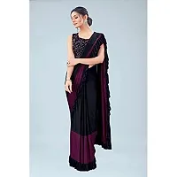 Market Magic World Women's Hot Ruffle Design Fashionable Ready To Wear Lycra Saree with Sequins Blouse-thumb3