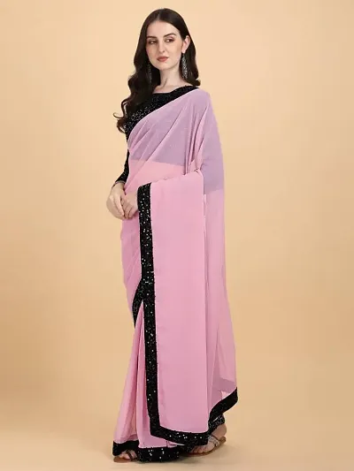 Beautiful Pure Georgette Saree with Blouse piece