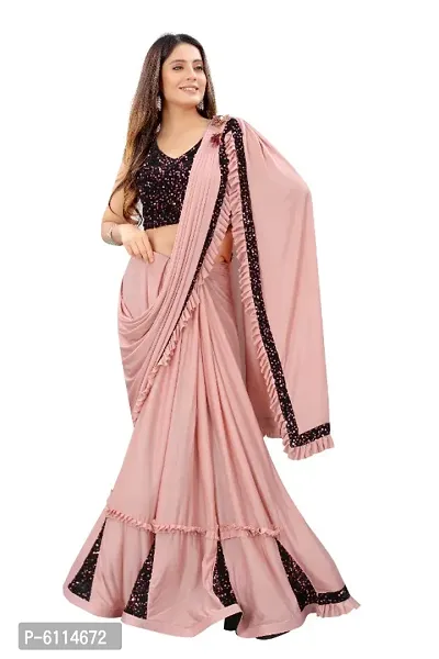 house of mithi kalra Fishcut Lehenga Saree With Blouse | Pink, Crystal  Drop, Georgette, Queen Anne, Sleeveless | Lehenga saree, Blouses for women,  Aza fashion