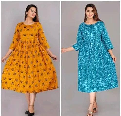 Classic Rayon Kurti | Maternity Kurti For Women Pack Of 2