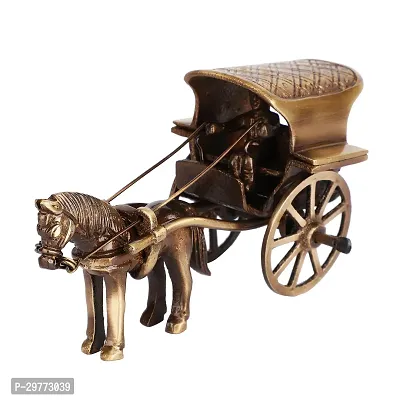 Brass Antique Style Horse Cart Rider for Home Office