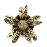 Brass Mangalkari Kalash for Pooja with Leafs Showpiece-thumb2