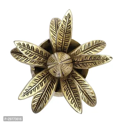 Brass Mangalkari Kalash for Pooja with Leafs Showpiece-thumb3