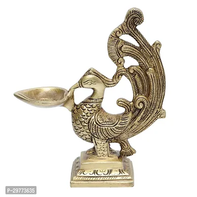 Mla' decor Brass Peacock Deepak- Big