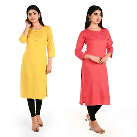 Women Rayon Kurti Pack Of 2