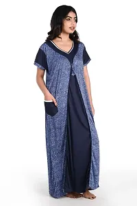 Fancy Satin Nighty for Women-thumb1