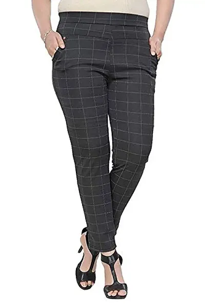 Stylish Cotton Checked Print Ethnic Pants for Women