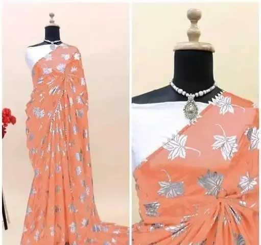 New In Art Silk Saree with Blouse piece 