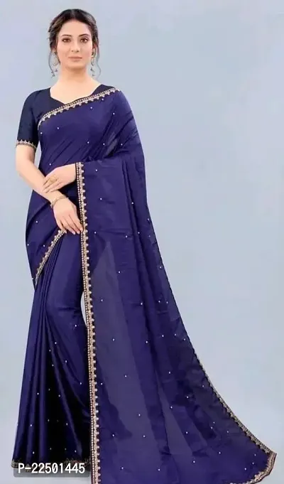 Stylish Vichitra Silk Saree with Blouse Piece-thumb0