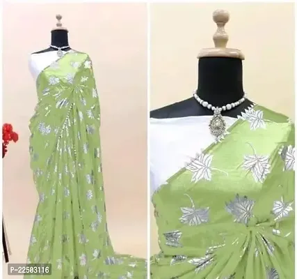 Stylish Soft Silk Saree with Blouse Piece-thumb0