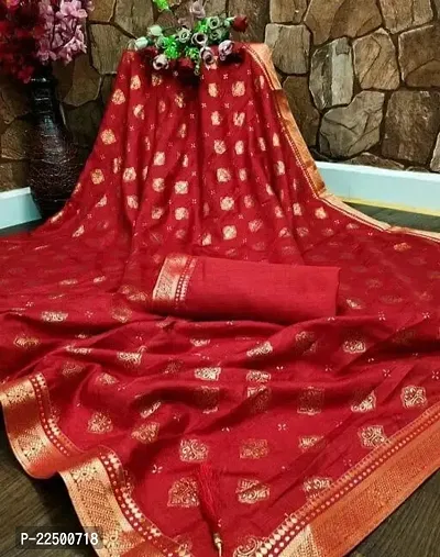 Stylish Jacquard Saree with Blouse Piece