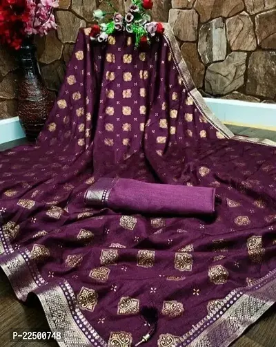 Stylish Jacquard Saree with Blouse Piece