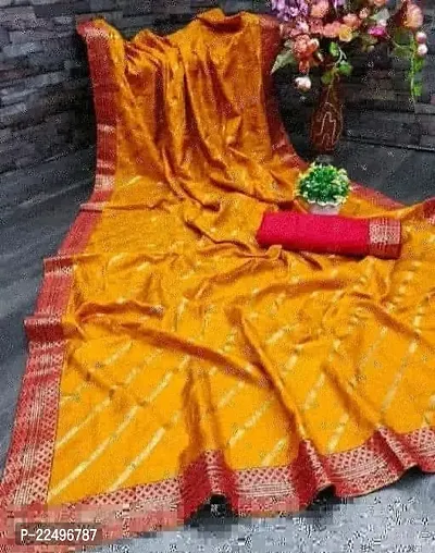 Stylish Dola Silk Saree with Blouse Piece-thumb0