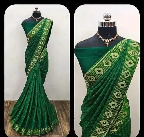 New In Art Silk Saree with Blouse piece 