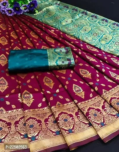 Stylish Jacquard Saree with Blouse Piece