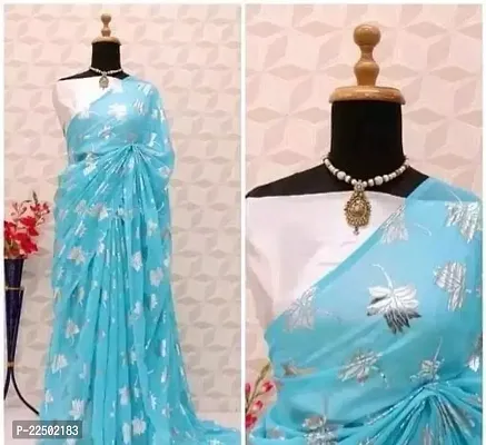 Stylish Soft Silk Saree with Blouse Piece-thumb0