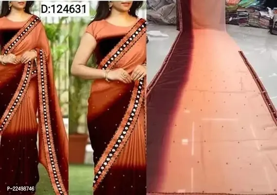 Stylish Georgette Saree with Blouse Piece-thumb0