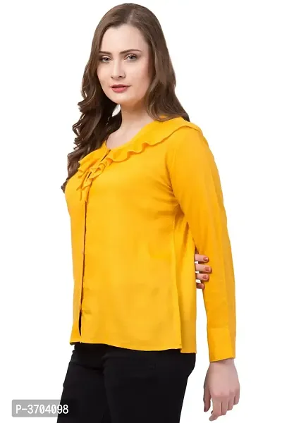 Women's  Yellow Rayon Top-thumb2