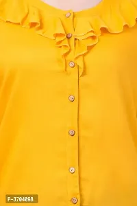 Women's  Yellow Rayon Top-thumb4