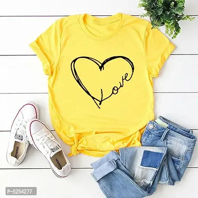 Stylish Cotton Yellow T-Shirt-thumb0