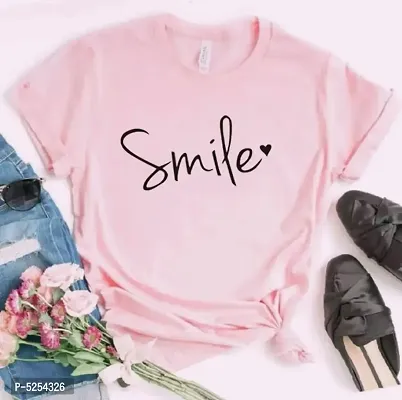 Stylish Cotton Pink T-Shirt-thumb0