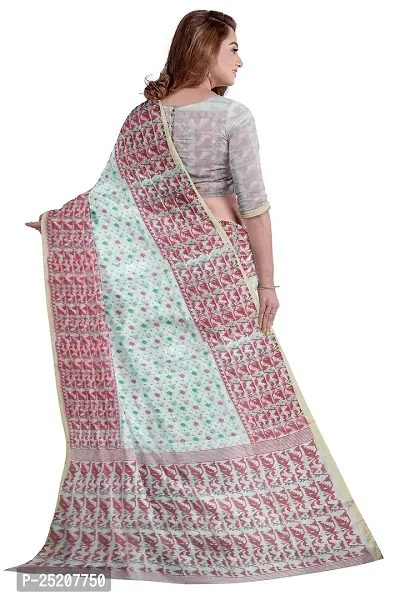 Maroon printed handloom Saree-thumb4