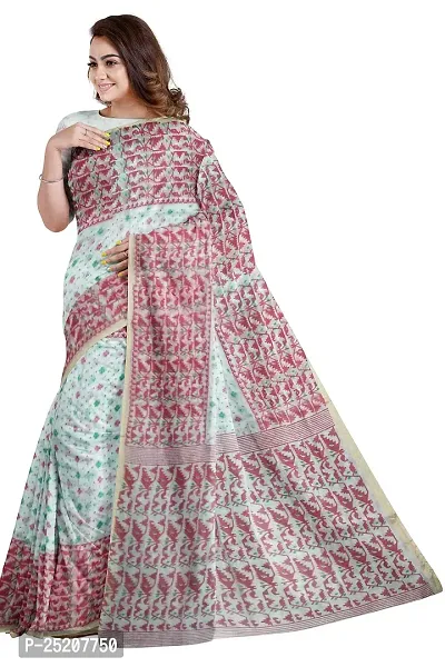 Maroon printed handloom Saree-thumb5