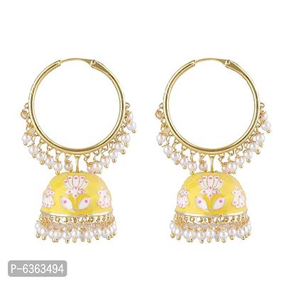 jhumka jhumki earrings with baali. .MADE IN INDIA. BRASS MATERIAL.GOLD PLATED.