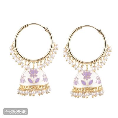 earrings with baali jhumka jhumki .MADE IN INDIA. BRASS MATERIAL.GOLD PLATED.