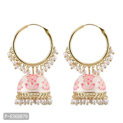 earrings with baali jhumka jhumki .MADE IN INDIA. BRASS MATERIAL.GOLD PLATED.