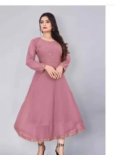 Breezy Anarkali Georgette Kurta For Women