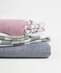 Thirsty Towel - Cambric Multi-Stripe Bath Towel - Merlot Mauve-thumb2