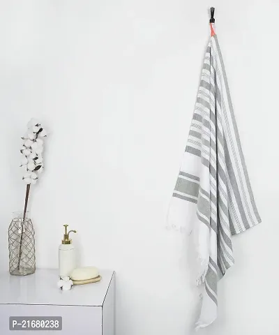 Thirsty Towel - Cambric Multi-Stripe Bath Towel - Forest Green
