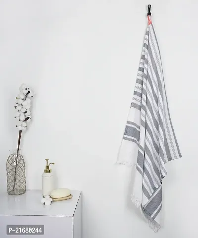 Thirsty Towel - Cambric Multi-Stripe Bath Towel - Denim Blue