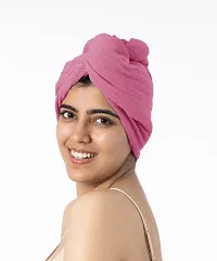 Useful Cotton Blend Double Cloth Hair Towel, Desert Rose Color - Pack of 1-thumb1