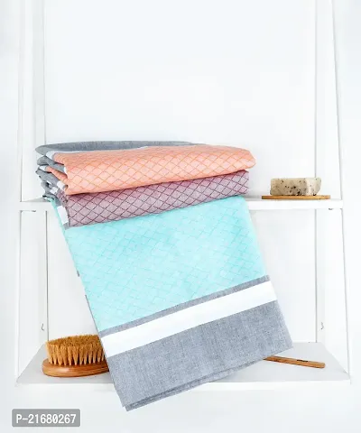 Thirsty Towel - Brocade Bath Towel - Combo - Pack Of 3-thumb0