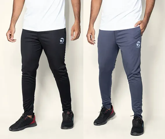 Elegant Blend Regular Track Pants For Men- Pack Of 2