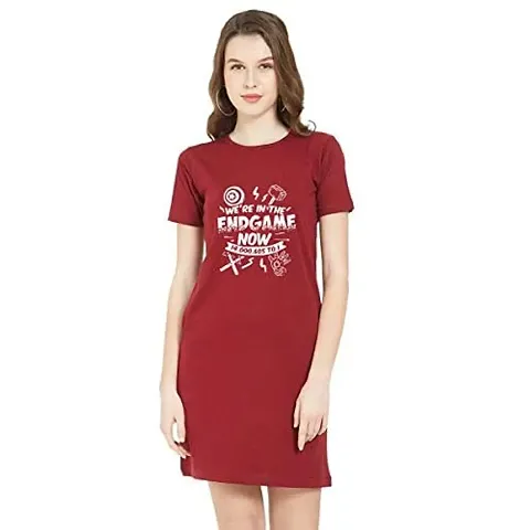 Trendy Blend T-Shirt Dress For Women