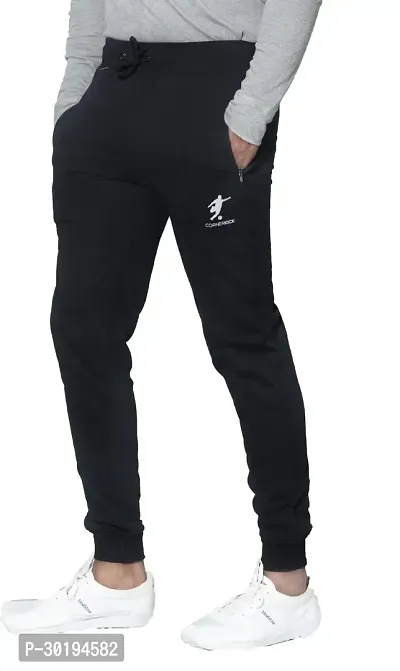 Elegant Cotton Blend Printed Joggers For Men-thumb0