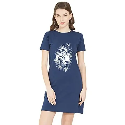 Trendy Blend T-Shirt Dress For Women