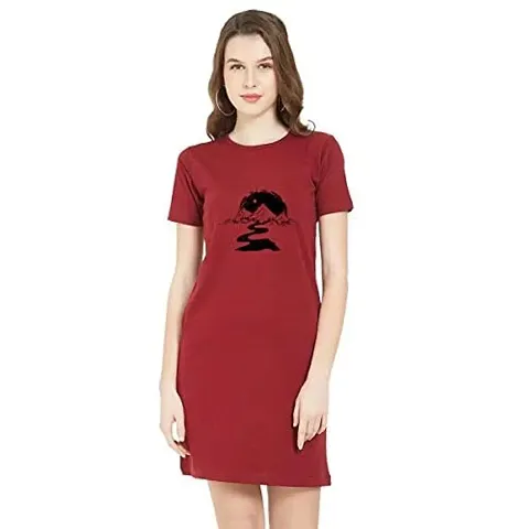 Trendy Blend T-Shirt Dress For Women