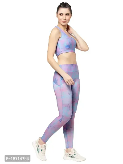 AKIBA Printed/Color High Waist Sports Leggings/Stretch Tights Pant/Ankle Length Athletic Lower for Women/Girl-thumb4
