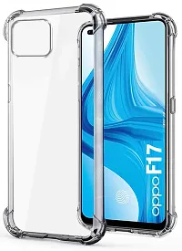 Coverblack Dual Protection Rubber Back Cover For Oppo F17Transparent Totu-thumb3