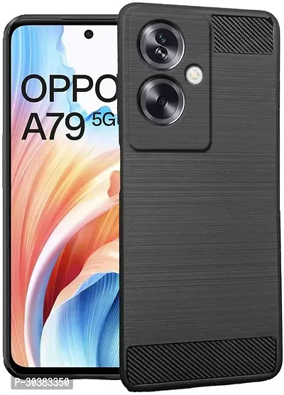 Coverblack Shock Proof Silicon Back Cover For Oppo Cph2553 , Oppo _A79 5GGravity Black-thumb2