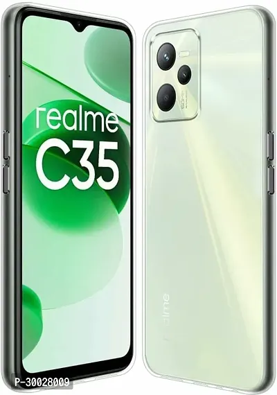 Coverblack Flexible Rubber Back Cover For Realme Rmx3511 , Realme_C35Transparent Totu-thumb0