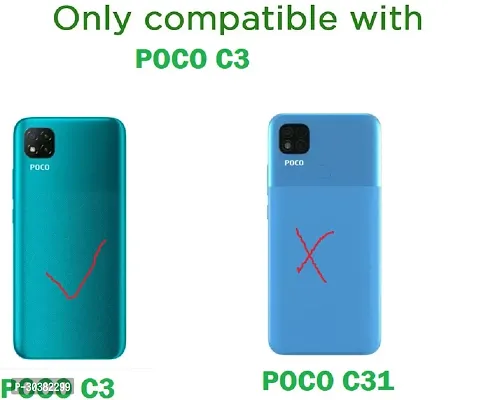 Coverblack Dual Protection Rubber Back Cover For Poco Mzb07Rlin , Poco C 3Transparent Totu-thumb4