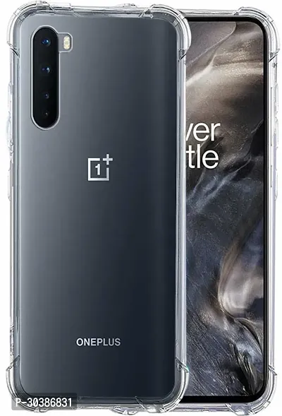 Coverblack Flexible Rubber Back Cover For Oneplus NordTransparent-thumb2