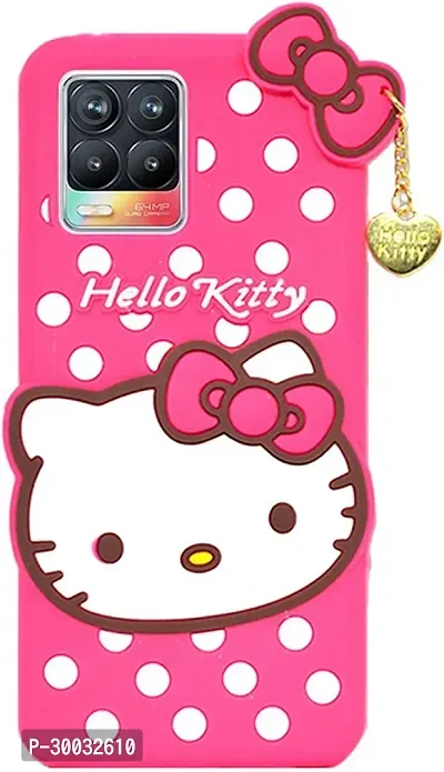 Coverblack Dual Protection Rubber Back Cover For Realme 8 ProHello Kitty Pink